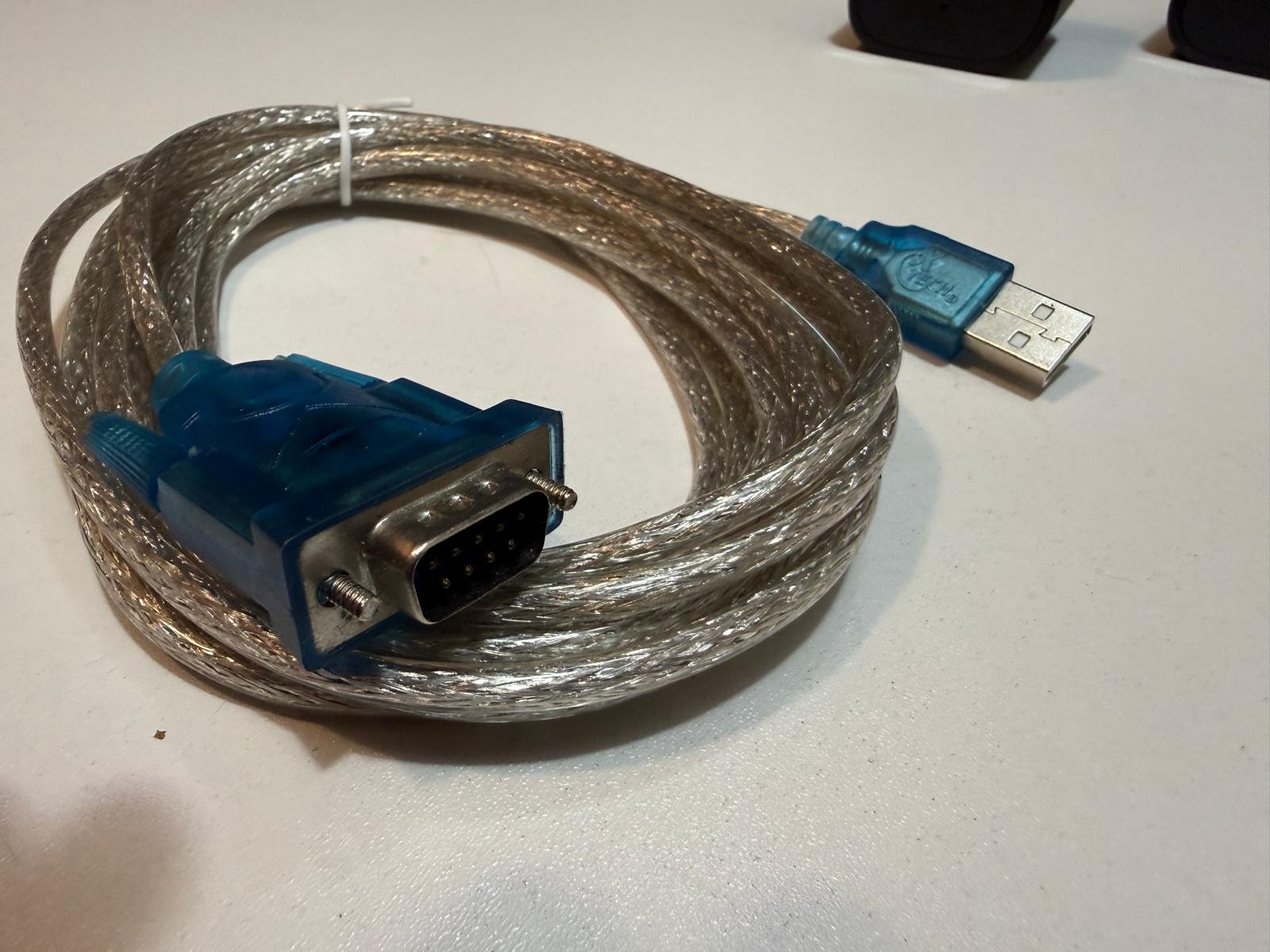 USB to RS-232 serial adapter cable (DB9) photo